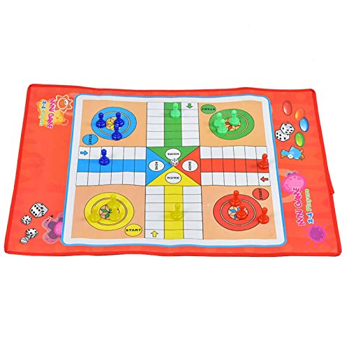 DAUERHAFT Juego de Tablero Ludo Ludo para niños de Tela no Tejida, para niños