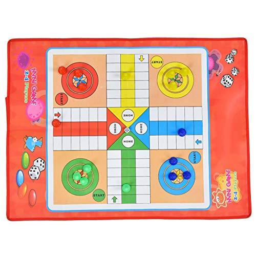 DAUERHAFT Juego de Tablero Ludo Ludo para niños de Tela no Tejida, para niños