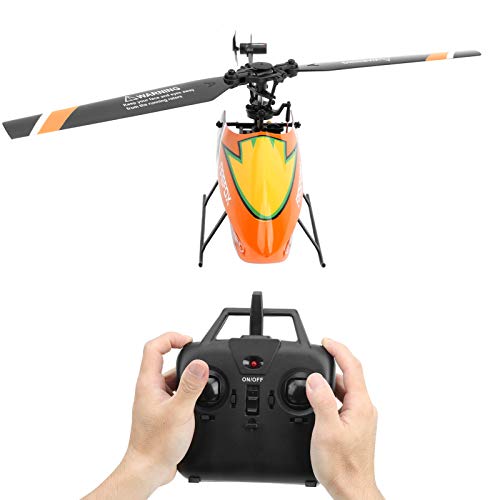 DAUERHAFT Pequeño Helicóptero RC Portátil Pequeño Dron Plástico Función de Mantenimiento de Altura Inteligente Giroscopio de 6 Ejes Diseño Modular Adecuado para Principiantes para Volar(Orange)