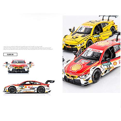 DBXMFZW 1:32 Reducción de simulación Flower Drift Racing Coche Juguete Cool Footlights Chocante Música Vehículo Juguete Tirador Auto Modelo Aleación Rook Toy Torta Adornos Chico de tres años y niña Am