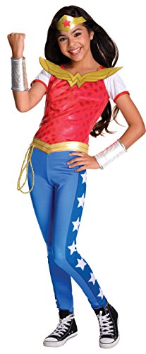 DC Comics - Disfraz de Wonder Woman licencia oficial para niña, infantil talla3-4 años (Rubie's 620716-S)