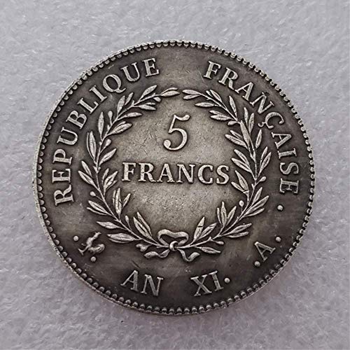 DDTing Francia Notre Dame de Paris Moneda Vieja-Uncirculated Cinco Francos Monedas-Gran República Francesa Monedas Antiguas Monedas Conmemorativas-Descubrir Historia goodService