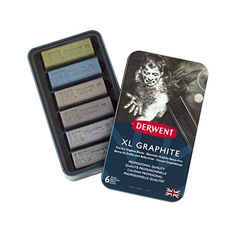 Derwent XL Graphite - Barras de grafito tamaño XL (6 unidades)