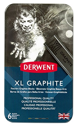 Derwent XL Graphite - Barras de grafito tamaño XL (6 unidades)