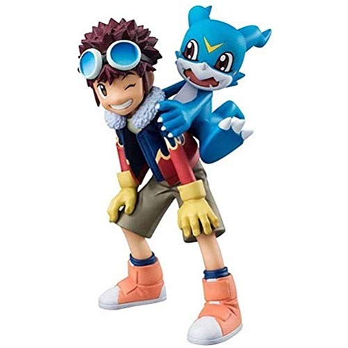 Digimon Aventura Aventura Figura de acción Motomiya Daisuke y V-Mon Figuras de PVC de PVC Coleccionable Modelo Estatua Estatua Toys Adornos de escritorio