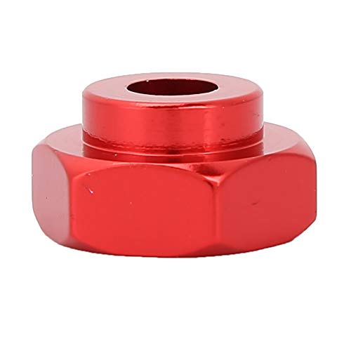 Dilwe Adaptador de Coche RC, 4PCS Mini Adaptador Hexagonal de Rueda de Coche RC 12 a 17 para HSP 1/10 Road Camión de Vehículo Eléctrico(Rojo)