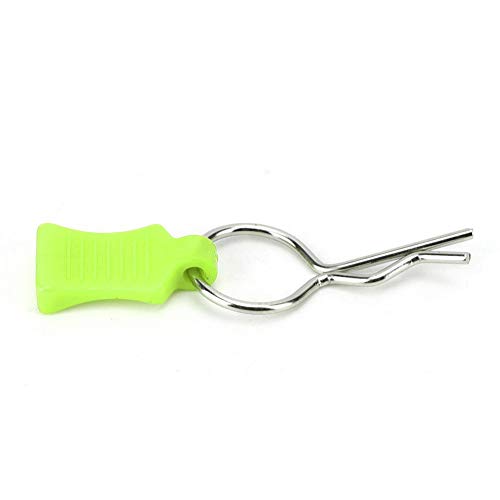 Dilwe Clip de Carcasa de Cuerpo RC + Juego de Soportes de Montaje Pasador de Carcasa Segura Accesorios de Aleación de Aluminio Piezas de Automóvil Adecuadas para Traxxas 1/5 1/8(Amarillo Verde)