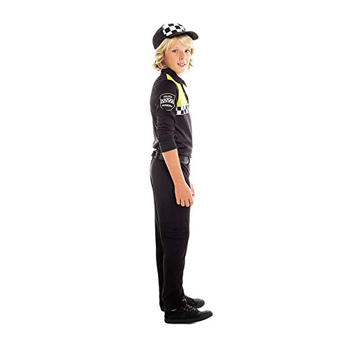 Disfraz Policía Local Niño Uniforme con Gorra Checkers【Tallas Infantiles de 3 a 12 años】[5-6 años] Disfraz Carnaval Niño Profesiones Uniforme con Gorra Policía Desfiles Teatro Actuaciones Regalo