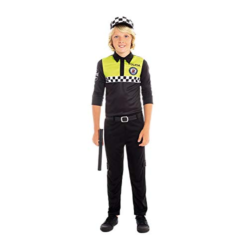 Disfraz Policía Local Niño Uniforme con Gorra Checkers【Tallas Infantiles de 3 a 12 años】[5-6 años] Disfraz Carnaval Niño Profesiones Uniforme con Gorra Policía Desfiles Teatro Actuaciones Regalo