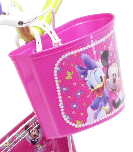 Disney Bicicleta Niño Minnie con Barra de Aprendizaje 10 pulg Rosa 2-4 años