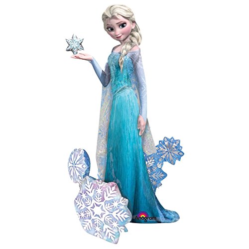 Disney Gigante de 144 cm Elsa Frozen AirWalkers Globo Nieve Hielo Reina Lámina de Hielo Fiesta de Cumpleaños Globos de Niñas Evento de Cuento de hadas