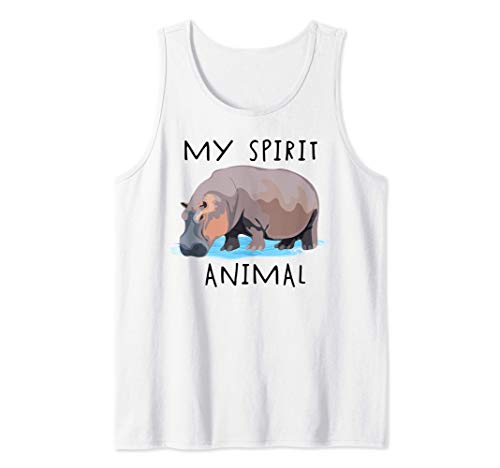 Divertido Hipopótamo Mi animal espiral Lindo regalo de hipop Camiseta sin Mangas