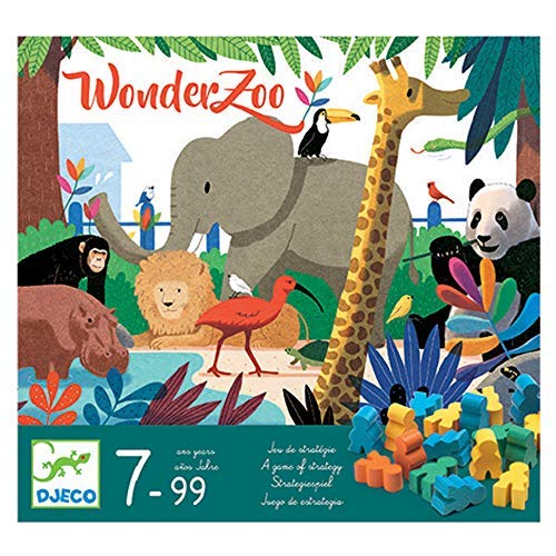 Djeco- Juegos de acción y reflejosJuegos educativosDJECOJuego Wonderzoo, Multicolor (15)