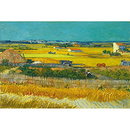 DJHOLI Rompecabezas de madera grande para adultos, niños, pintura al óleo pintada a mano conjuntos de rompecabezas de la pintura a mano - Van Gogh's Artwork, Fields, Premium Quality Padre-Child Toy, 5