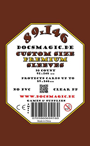 docsmagic.de 50 Premium Custom Size Board Game Sleeves - 89 x 146 - 91 x 148 - Kingdom Death