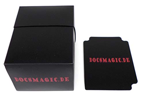 docsmagic.de 8 x Deck Box Full Black + Card Divider - Caja Negra - PKM YGO MTG