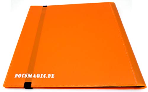 docsmagic.de Pro-Player 12-Pocket Playset Album Orange - 480 Card Binder - MTG - PKM - YGO - Álbum para Tarjetas