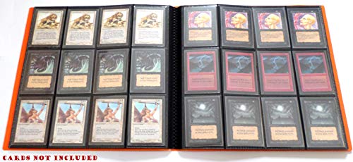 docsmagic.de Pro-Player 12-Pocket Playset Album Orange - 480 Card Binder - MTG - PKM - YGO - Álbum para Tarjetas