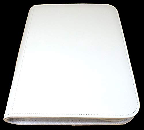 docsmagic.de Pro-Player 4-Pocket Zip-Album White - 160 Card Binder - MTG - PKM - YGO - Cremallera Blanco