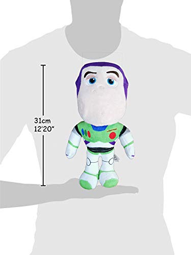 Dsney Toy Story - Peluche Astronauta Buzz Lightyear, superhéroe Espacial con Voz en Ingles al Pulsar su Mano 11'80"/30cm Calidad Super Soft