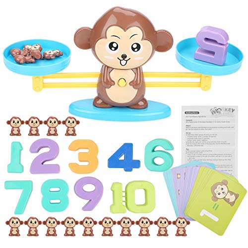 Duokon Juego de conteo de números de Monkey Monkey Juguetes para niños Juguetes educativos Inteligentes para niños Preescolar(marrón)