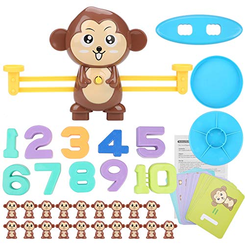 Duokon Juego de conteo de números de Monkey Monkey Juguetes para niños Juguetes educativos Inteligentes para niños Preescolar(marrón)