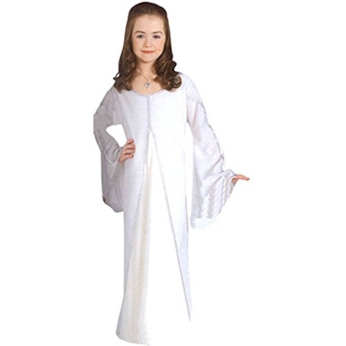 El señor de los anillos LOTR tm Arwen tm White Dress (Necklace not included) Children's sizes Small, Medium and Large (disfraz)