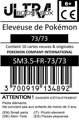 Eleveuse de Pokémon 73/73 Dresseur Full Art - #myboost X Soleil & Lune 3.5 Légendes Brillantes - Coffret de 10 Cartes Pokémon Françaises