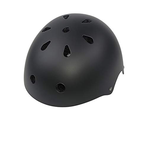 EODPOT Casco de Skate para niños, Casco de Bicicleta para niños de 3-13 años Casco Ajustable para niñas, Adecuado para Regalos para niños-Black-S