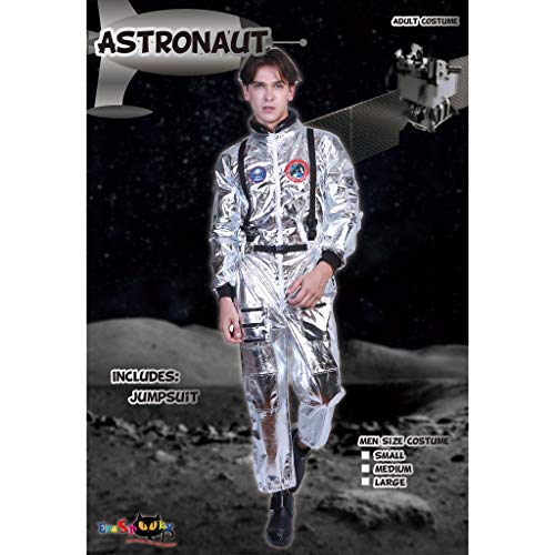 EraSpooky Plateada para Hombre Astronauta Cadete del Espacio Americano Lujo (X-Large)