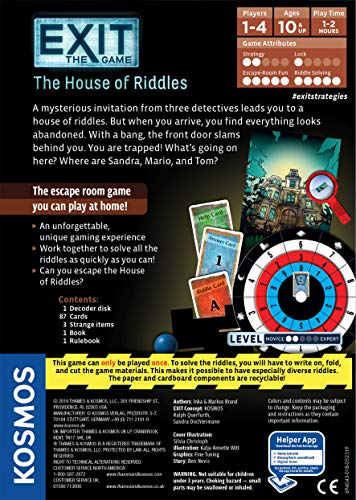 Exit: House of Riddles Board Game