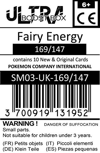 Fairy Energy (Energie Fée) 169/147 Energie Secrète - #myboost X Sun & Moon 3 Burning Shadows - Coffret de 10 Cartes Pokémon Aglaises