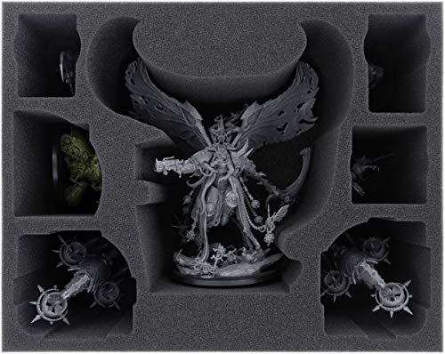 Feldherr Bandeja de Espuma FSMEES120BO Compatible con Mortarion + Foetid Bloat-Drone + 4 miniaturas