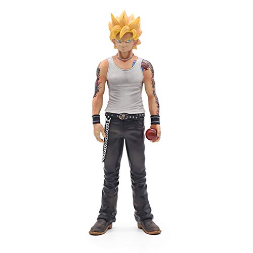 FFLSDR Goku Acción Figura Dragón Bola Z 30 Cm Tatuajes Hijo Goku Super Saiyan Colección Modelo Juguete Caja (Color : White)