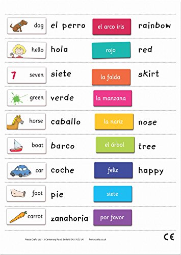 Fiesta Crafts Tabla de Actividades magnética de Palabras de España