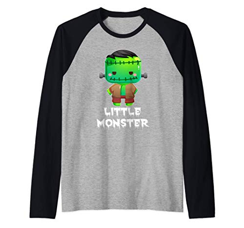 Fiesta de disfraces de Halloween Monster para niños, niños Camiseta Manga Raglan