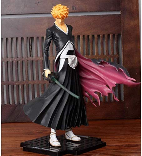 Figura de anime Bleach Ichigo Kurosaki Figura de acción Modelo coleccionable 8.2 pulgadas Cielo Cerraduras de la Luna Carácter Estatua Juguetes Adornos de escritorio figuras dragon ball super WANGSHAO