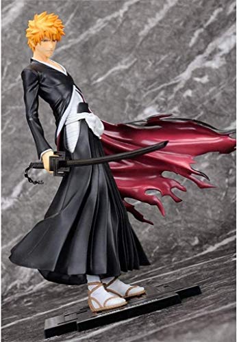 Figura de anime Bleach Ichigo Kurosaki Figura de acción Modelo coleccionable 8.2 pulgadas Cielo Cerraduras de la Luna Carácter Estatua Juguetes Adornos de escritorio figuras dragon ball super WANGSHAO