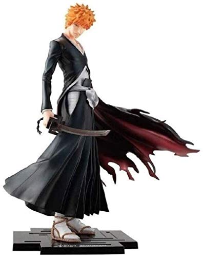 Figura de anime Bleach Ichigo Kurosaki Figura de acción Modelo coleccionable 8.2 pulgadas Cielo Cerraduras de la Luna Carácter Estatua Juguetes Adornos de escritorio figuras dragon ball super WANGSHAO