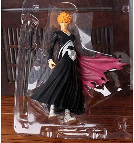 Figura de anime Bleach Ichigo Kurosaki Figura de acción Modelo coleccionable 8.2 pulgadas Cielo Cerraduras de la Luna Carácter Estatua Juguetes Adornos de escritorio figuras dragon ball super WANGSHAO