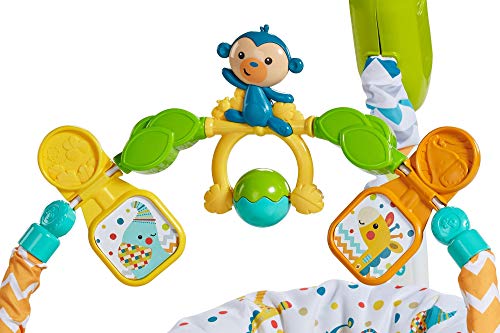 Fisher-Price Jumperoo Compact Carnaval con luces, sonidos y música, plegable para facilitar el transporte, 9 meses y más, FDG98