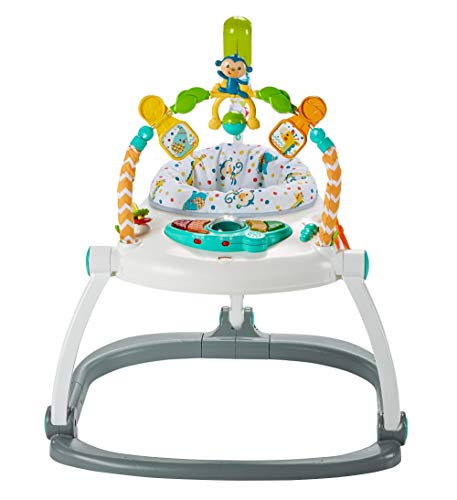 Fisher-Price Jumperoo Compact Carnaval con luces, sonidos y música, plegable para facilitar el transporte, 9 meses y más, FDG98