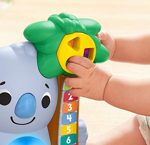 Fisher-Price Linkimals Nicolas le Koala, Juguete Interactivo de Aprendizaje, Sonidos y Luces, versión Francesa, 9 Meses y más, GRG69