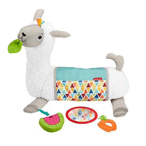 Fisher-Price Llama crece conmigo, cojín juguete sensorial para bebé recién nacido (Mattel GLK39)