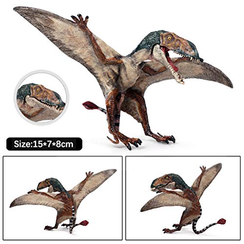 FLORMOON Juego de Dinosaurios - Realista Pterosaurio Alado Dinosaur- Figuras de Dinosaurio de plástico - Decoración de Pasteles de cumpleaños Juguete Escolar para niños