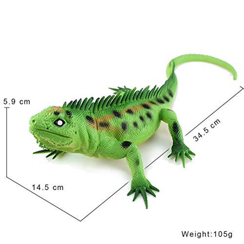 FLORMOON Juguetes de lagartos 6 unids 37cm Realista Figura de Lagarto Mini Juego de Lagarto de Goma Set de Regalo Educativo de cumpleaños de Juguetes educativos para niños