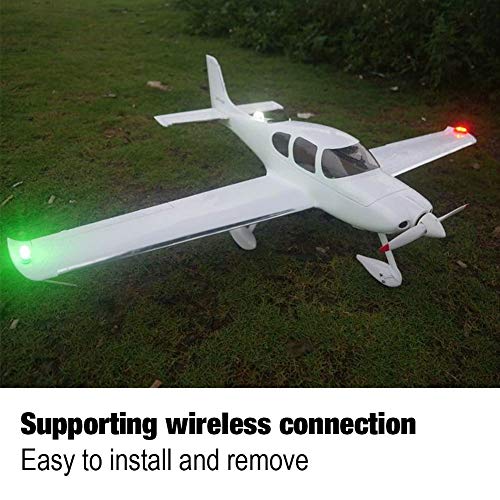 Fockety Kit de luz LED Drone Luz LED, RC Drone RC Drone Light, Led 3Pcs Wireless RC Fix Wing Helicóptero para avión Super Brillante