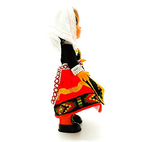 Folk Artesanía Muñeca Regional colección de 25 cm con Vestido típico Lagarterana Toledo España.