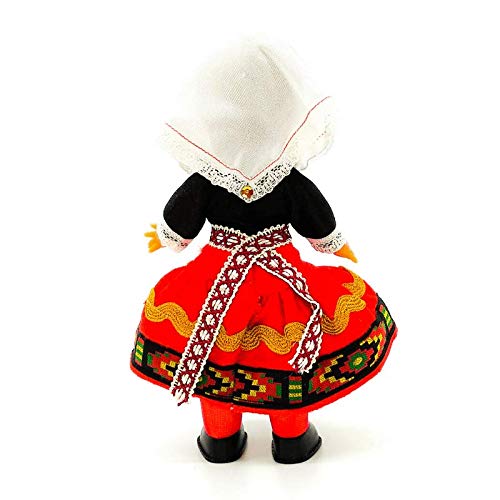 Folk Artesanía Muñeca Regional colección de 25 cm con Vestido típico Lagarterana Toledo España.