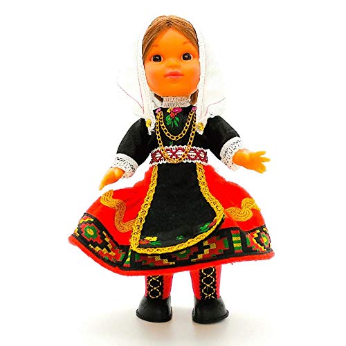 Folk Artesanía Muñeca Regional colección de 25 cm con Vestido típico Lagarterana Toledo España.